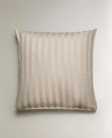 ZARA HOME НАВОЛОЧКА ИЗ САТИНА В ПОЛОСКУ (500 НИТЕЙ), СЕРЫЙ