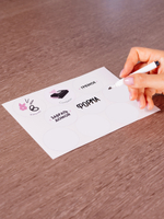 Наклейки для кармашков в детский сад. Для девочек