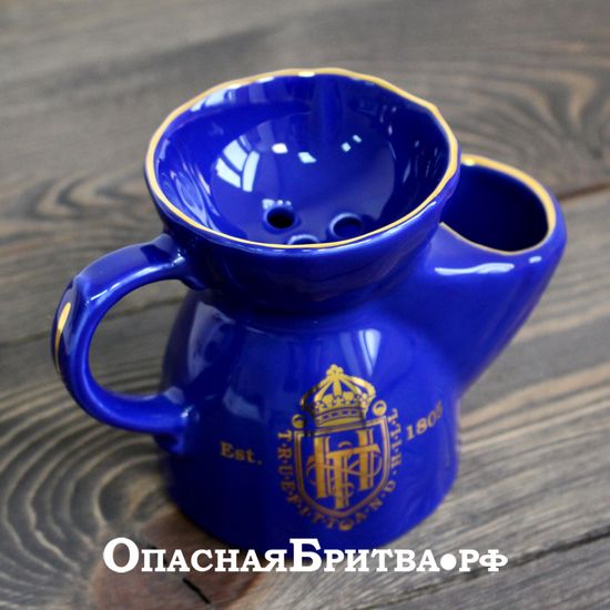 Кружка для бритья Truefitt&Hill Navy Shaving Mug (синяя, фарфор) 00052