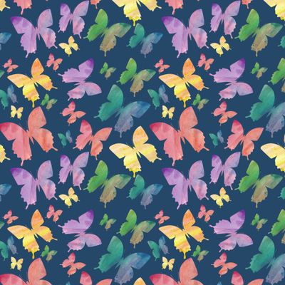 яркие бабочки на темном