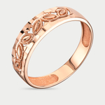 Кольцо женское из розового золота 585 пробы без вставок (арт. АКд746-4148)