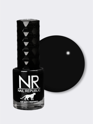 NR Лак для стемпинга черный №07, 10мл.