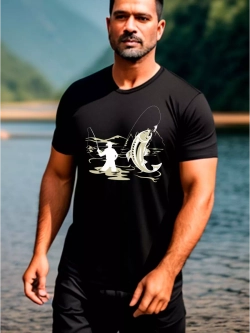 Футболка для рыбака с надписью