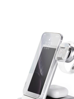 Беспроводное зарядное устройство на алюминиевой подставке W20 3 в 1 (CS5700-TS) Silver COTEetCI