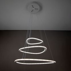 Citilux Неон Смарт CL731A330E RGB Умная подвесная люстра Белая