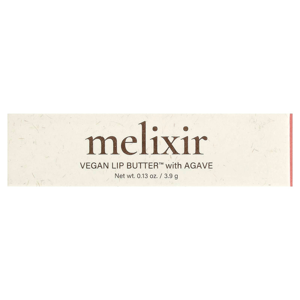 Melixir, Vegan Lip Butter™ с агавой, оттенок 02 Nude, 3,9 г (0,13 унции)