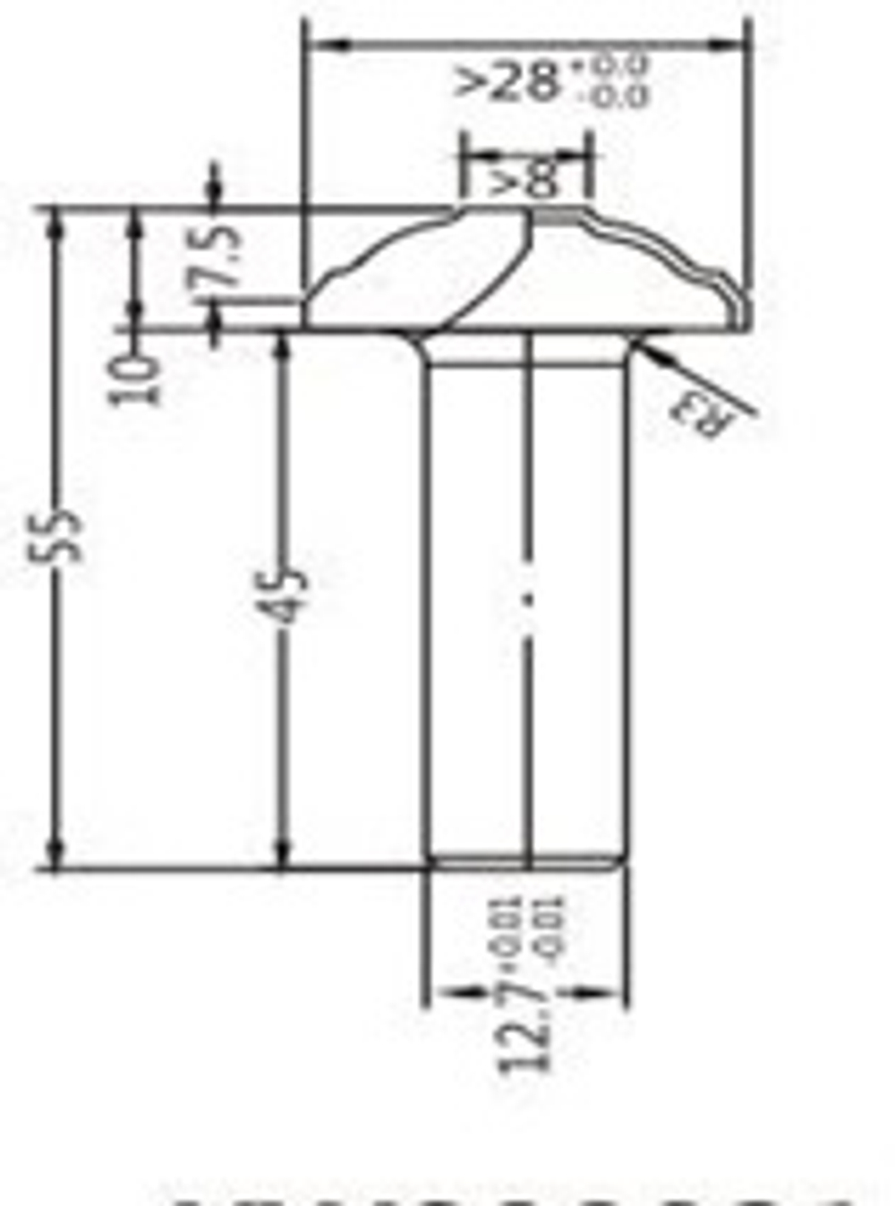 Фреза алмазная филёночная D.28x10x55 S.12 Z=2