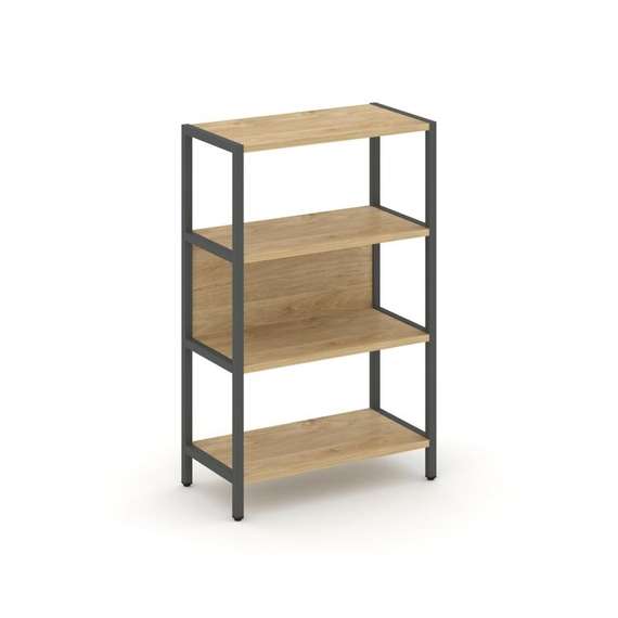 Shelf System Односекционный стеллаж трехярусный SN.STM-311 Тиквуд Светлый/Металл Антрацит 810*400*12