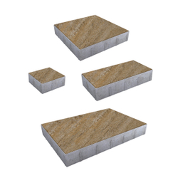 Тротуарная плитка ГРАНДО - Искусственный камень Доломит, комплект из 4 видов плит