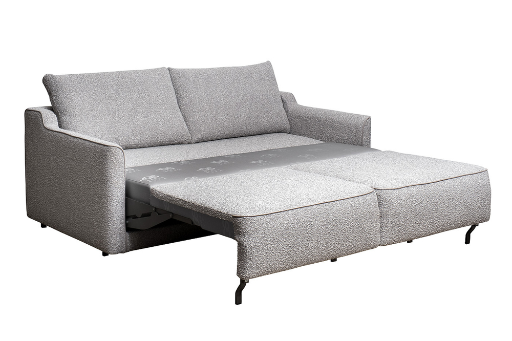 Диван Garda Decor Портофино (Portofino) 200 двухм раскл с кантом букле серый Orso-Ser+Enzo902
