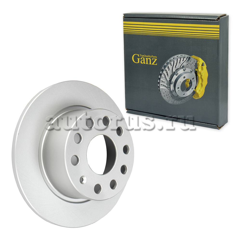 Диск тормозной задний с покрытием для SKODA OCTAVIA III (17-) GANZ GIJ06232