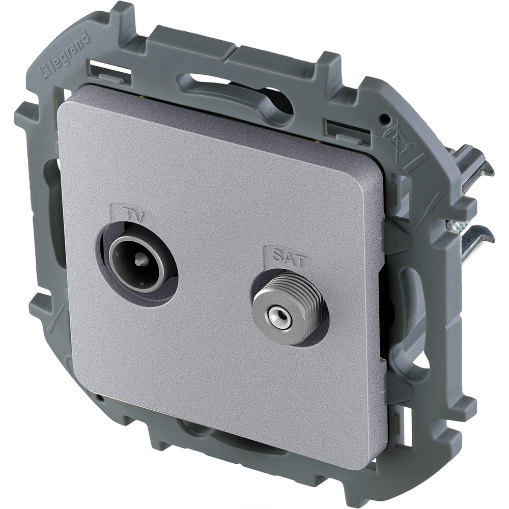 Розетка TV-SAT "звезда" - алюминий Inspiria Legrand