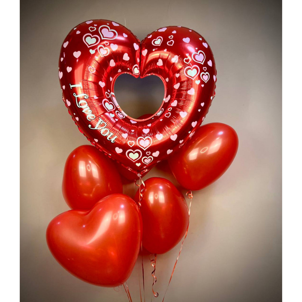 Фольгированный шар-сердце «I Love You», 69 см