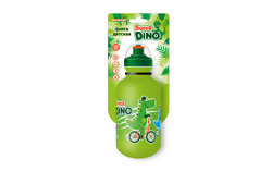Фляга TRIX Super Dino детская, 500 мл, защитная крышка, LDPE, зеленая