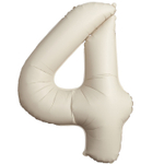 Фольгированные цифры, матовые, в кремовом цвете, 102 см