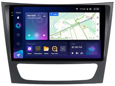 Магнитола для Mercedes-Benz E W211 2002-2010, CLS C219 - Teyes CC3-2K QLed Android 10, ТОП процессор, SIM-слот, CarPlay