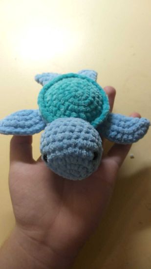 Вязаная игрушка ручной работы "Морская черепашка"