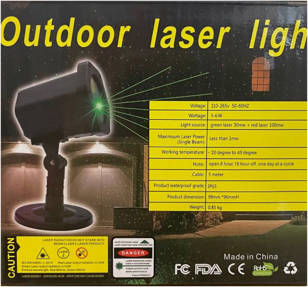 Проектор уличный 3D "Лазерный луч" MZ-3D Rohs