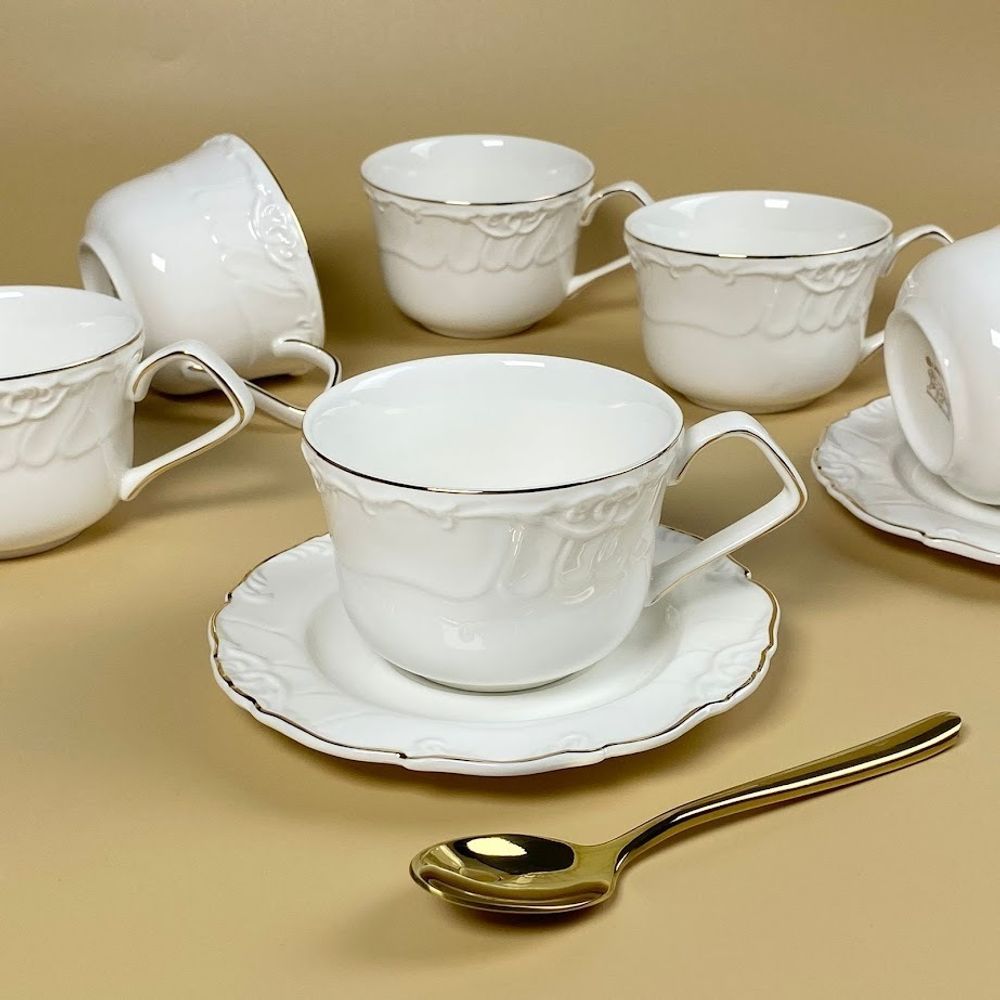 Lenardi 109-236 Чайный набор 12пр. КРОКУС ЗОЛОТО в под.уп.(х6)Фарфор