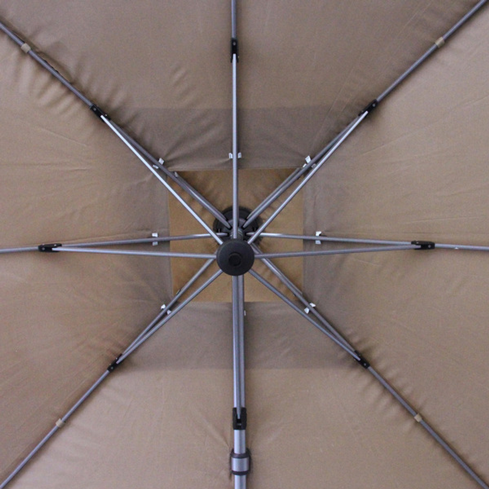Зонт садовый складной с подставкой, квадратный 300*300 см, бежевый