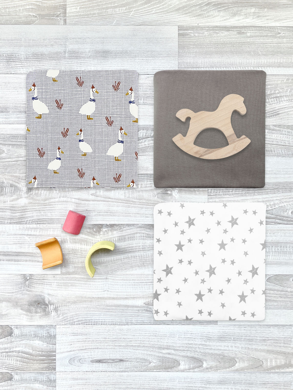 Сет из 3х пелёнок Mjölk Гуси/Fog/Звёзды