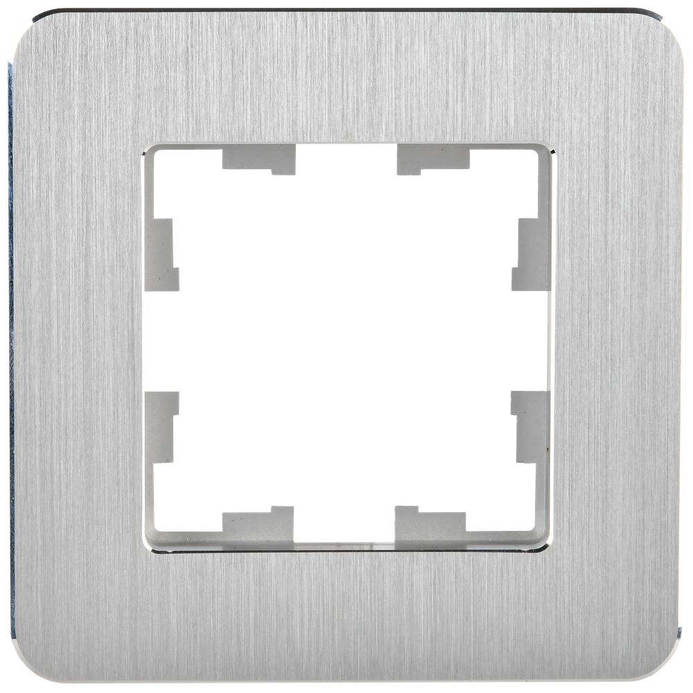 BRITE Рамка 1-местная РУ-1-1-Бр металл алюминий RE AL IEK