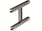 H-образное крепление к вертикальной двутавровой балке, 400 мм, INOX 304