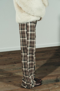 ZARA БРЮКИ В КЛЕТКУ, ХАКИ