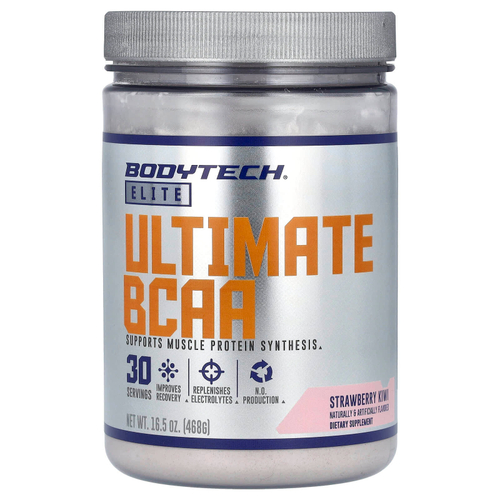BodyTech, Elite, Ultimate BCAA, со вкусом клубники и киви, 468 г (16,5 унции)