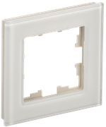 BRITE Рамка 1 -местная РУ-1-2-БрВа стекло ванильный IEK