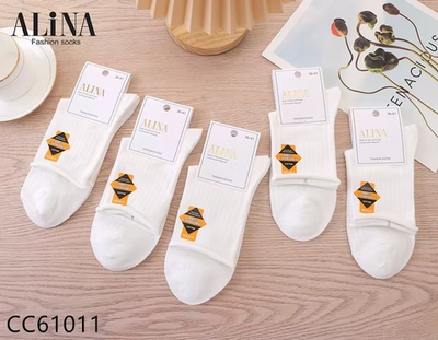 Медицинские женские носки из хлопка в рубчик без резинки набор 10 пар