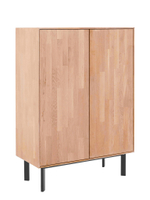 Комод деревянный 2 двери Виби 85х40х119 см из массива дуба на металлических ножках, в стиле лофт