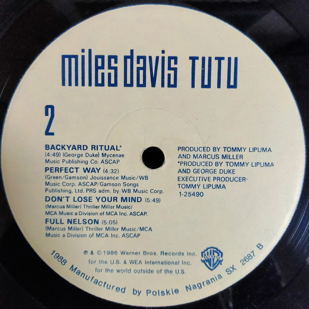 Miles Davis / Tutu (LP)