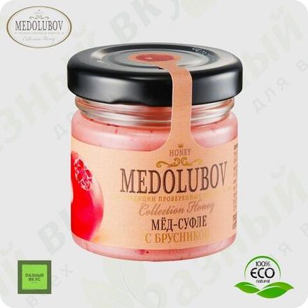 Мёд-суфле Медолюбов с брусникой 40 мл / Упаковка