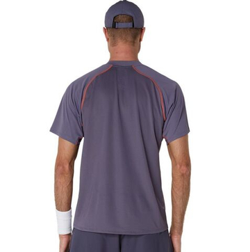 Мужское теннисное поло Asics Match Actibreeze - серо-фиолетовое