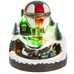 GAEM Фигурка декоративная "Рождество" (4 мелодии, подсвет, движ, 3xAA н/п, +USB), L19,5 W18 H21 см