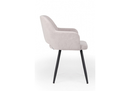 Стул на металлокаркасе Woodville Эолин светло-серый (glory 36), черный, ножки черные