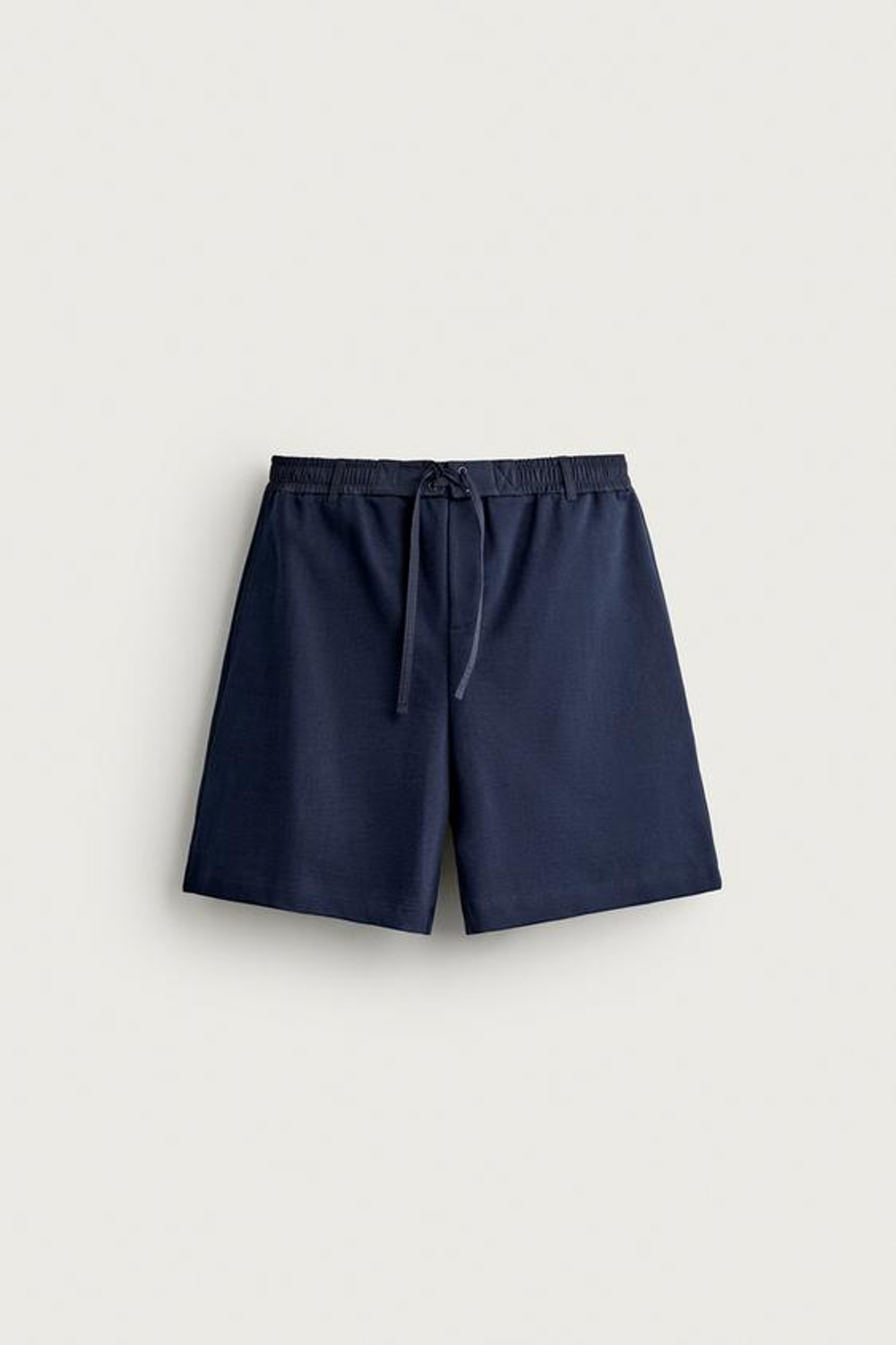 ZARA ШОРТЫ-ДЖОГГЕРЫ С КОМБИНИРОВАННЫМ ПОЯСОМ, МОРСКОЙ СИНИЙ
