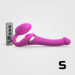 Гибкий страпон Strap-on-me MULTI ORGASM "S" с имитацией оральных ласк и вибрацией