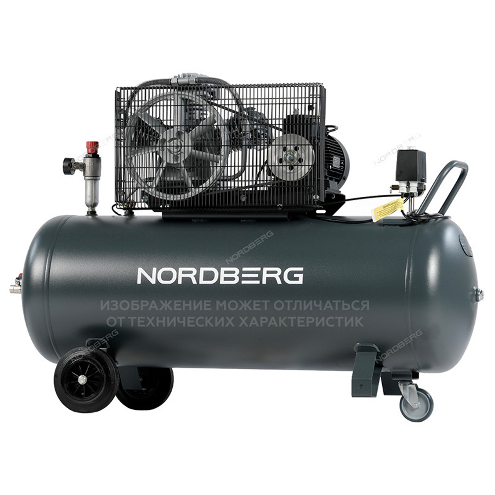 NORDBERG (NCP300/950) Компрессор поршневой с ременной передачей 380В, ресивер 270л, 950л/мин