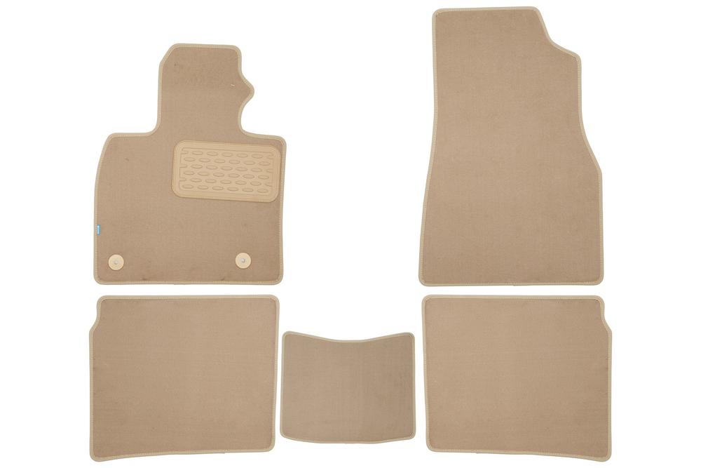Коврики в салон для HONGQI HS5 2019-, внедорожник , 5шт (текстиль, бежевые) KLEVER0411600622110KH