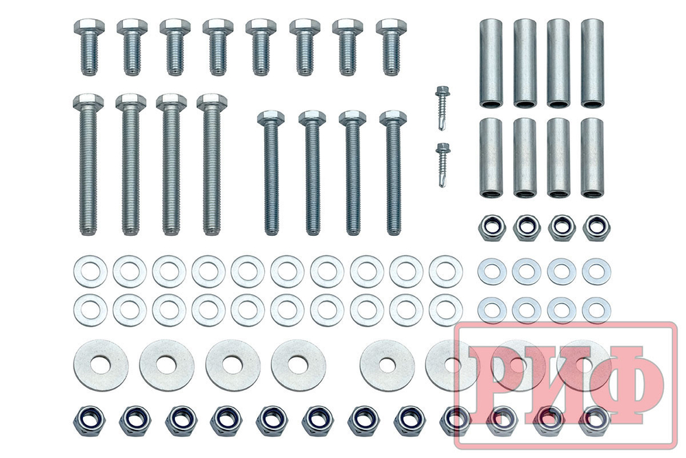 Бампер задний силовой/защита штатного бампера Renault Duster 2015-2020 c квадратом под фаркоп РИФ