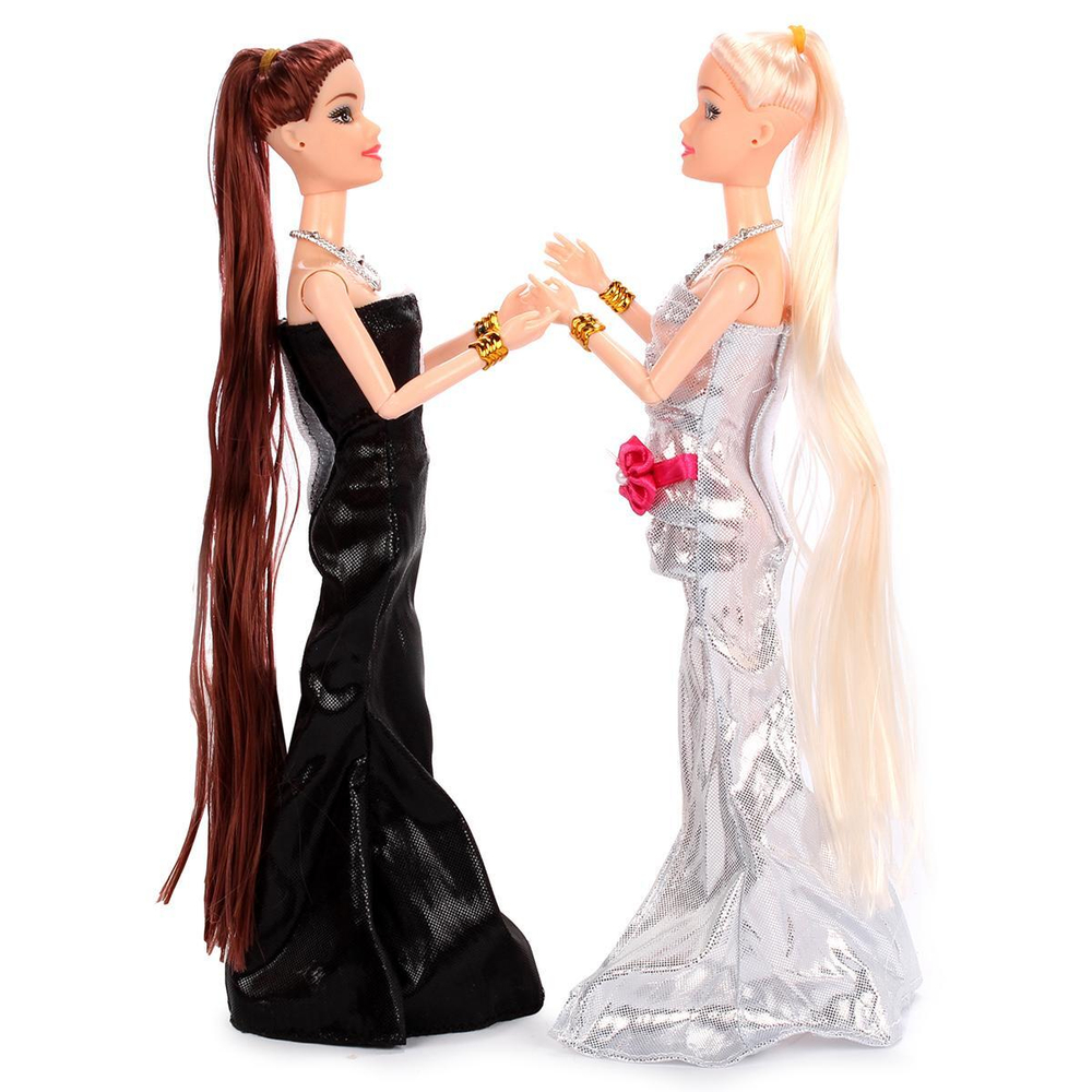 Кукла тип Модель 2шт. на шарнирах с аксесс. 32см, коробка D627