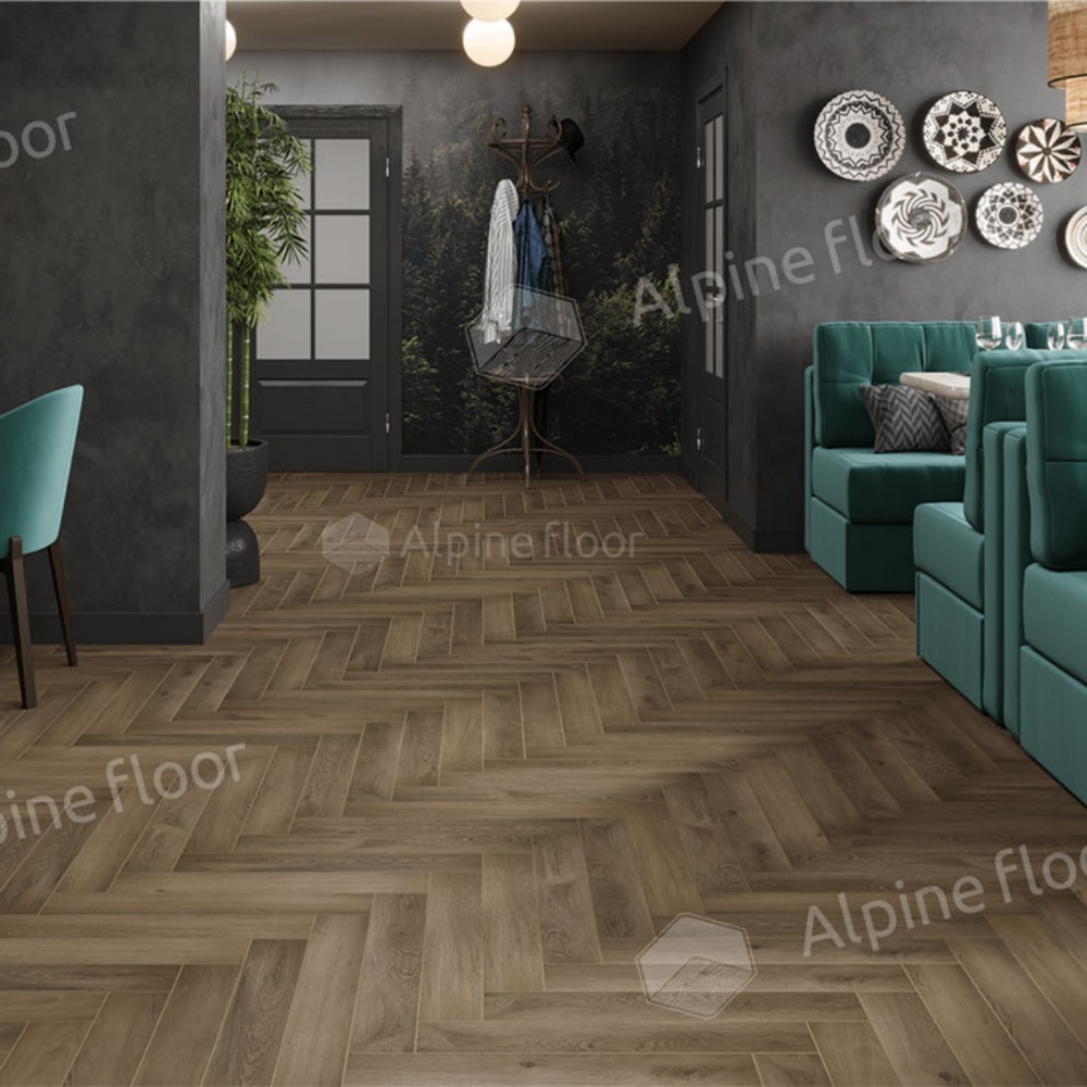Ламинат Alpine Floor Herringbone 8 Pro LF102-11 Дуб Анжу