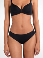 Гладкие трусики-слипы средней посадки (Размер: S) (Цвет: бежевый)