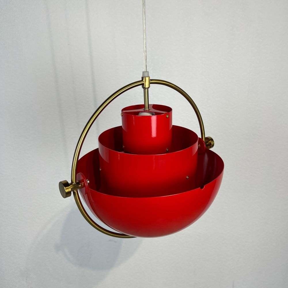 Подвесной светильник Louis Weisdorff Gubi Multi-lite Pendant Red