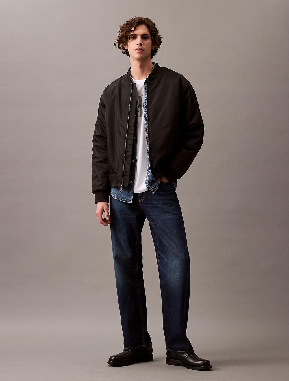 Утепленный Бомбер Calvin Klein Twill Nylon Black