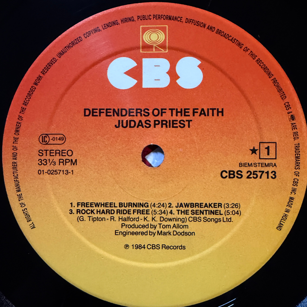 Judas Priest ‎– Defenders Of The Faith (Голландия 1984г.) Т