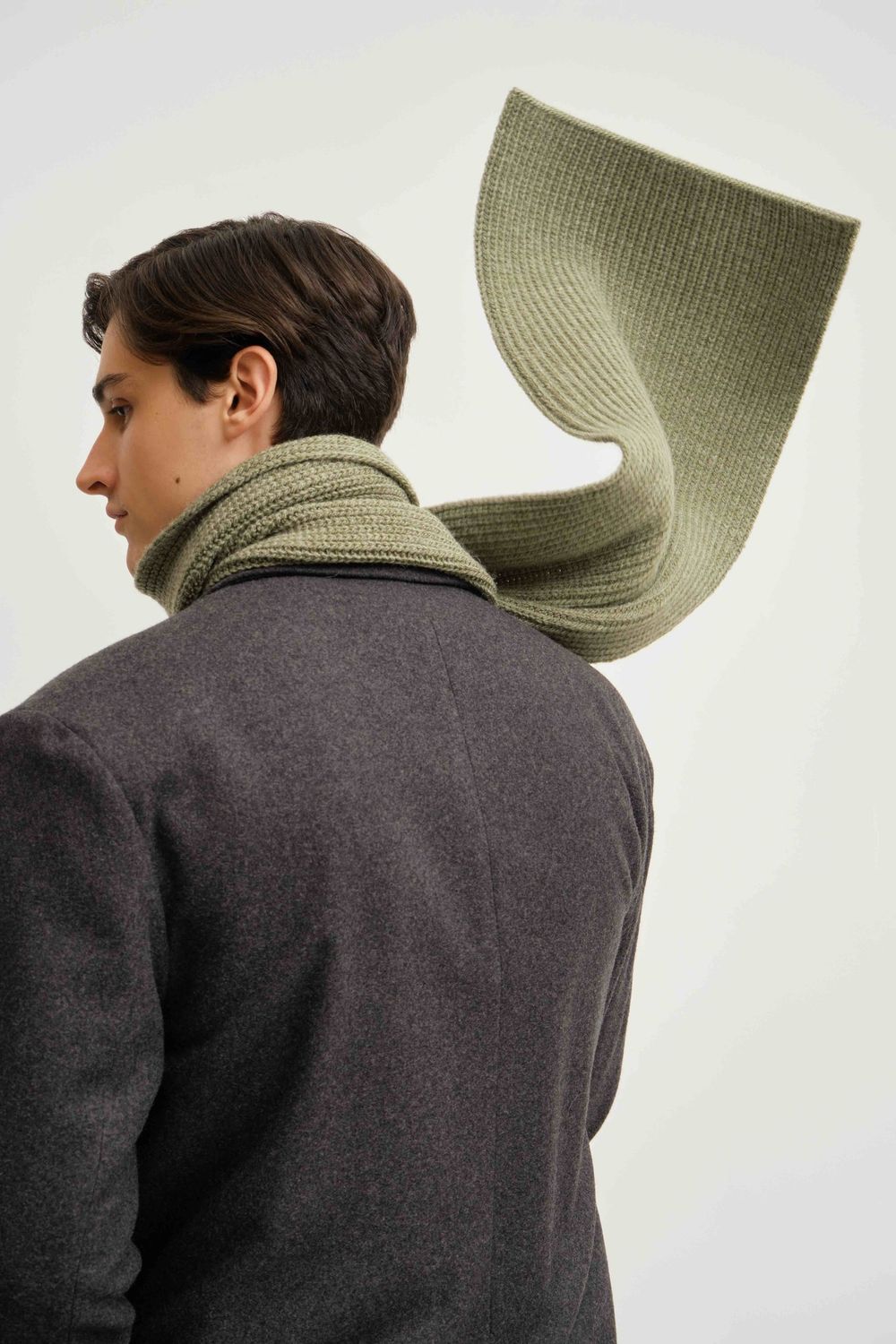 Шарф Weme вязаный оливковый