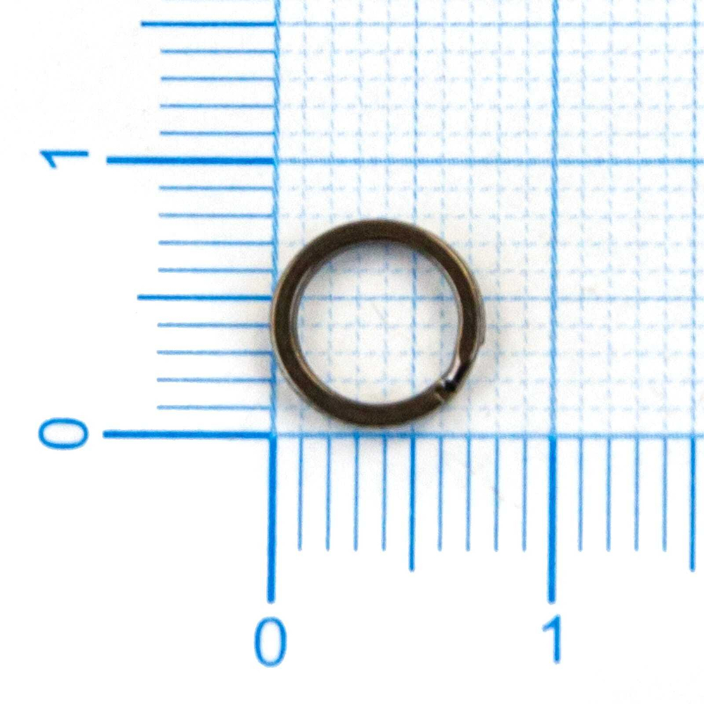 Кольцо заводное Vido Craft Flat Double Ring, Черный никель (10шт/уп)